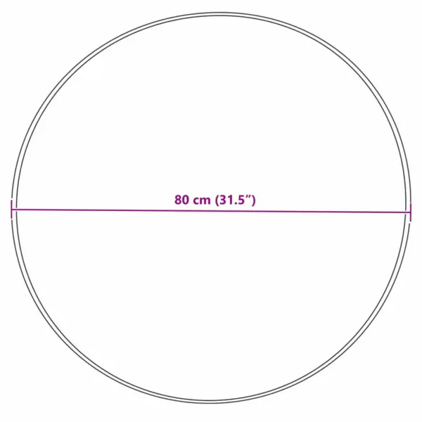 Ümmargune kunstlambanaha vaip Tafalla, hall, Ø 80 cm – 10