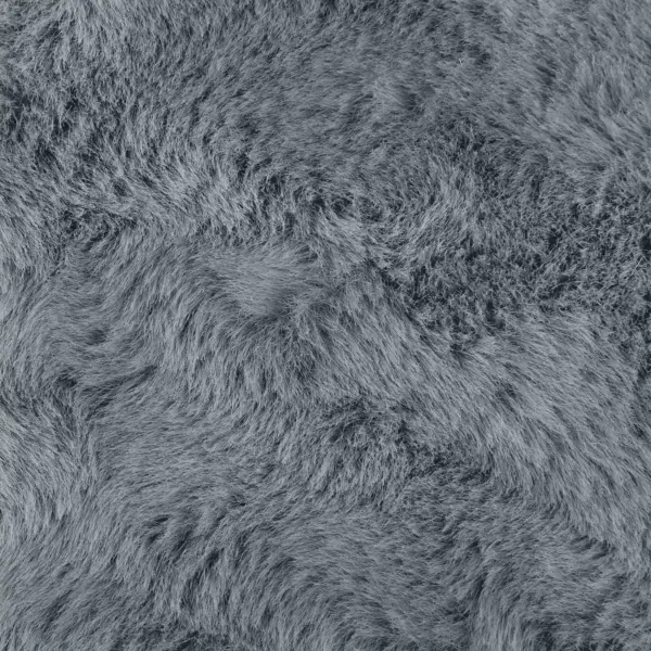 Ümmargune libisemiskindel küülikukarva vaip Olite, antratsiit, Ø 200 cm – 9