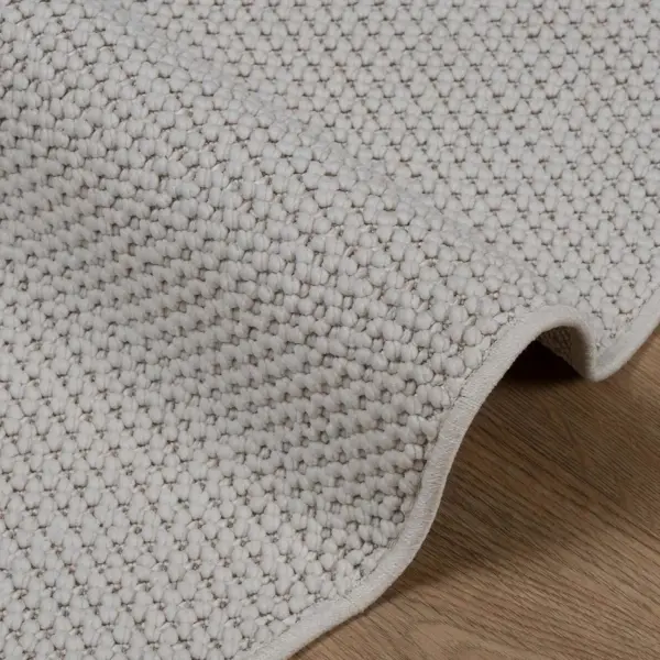 Ümmargune vaip libisemisvastase põhjaga Lugo, kreemjas, Ø 120 cm, polüester – 4