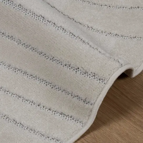 Ümmargune vaip Palmeras, libisemisvastane, kreemjas polüester, Ø 200 cm – 5