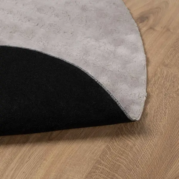 Ümmargune libisemisvastane vaip Sirolo, liivakarva, Ø 120 cm, polüester – 4