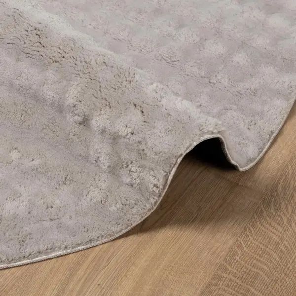 Ümmargune libisemisvastane vaip Sirolo, liivakarva, Ø 120 cm, polüester – 5