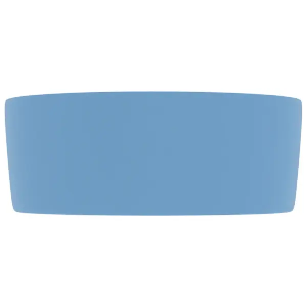 Ümmargune keraamiline kapipealne valamu, matt helesinine, 40 x 15 cm – 4