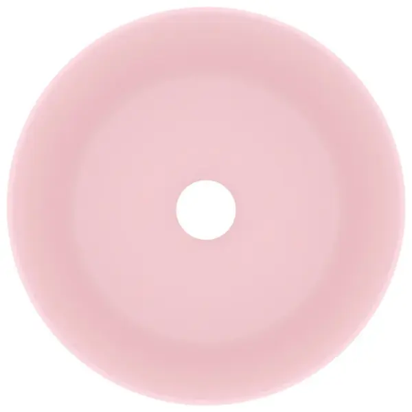 Ümmargune keraamiline kapipealne valamu, matt roosa, 40 x 15 cm – 3