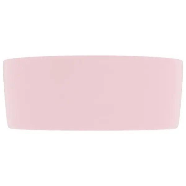 Ümmargune keraamiline kapipealne valamu, matt roosa, 40 x 15 cm – 4