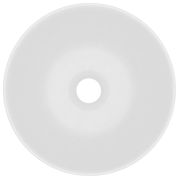 Ümmargune mattvalge keraamiline vannitoavalamu kapi peale, 280 x 100 mm – 4