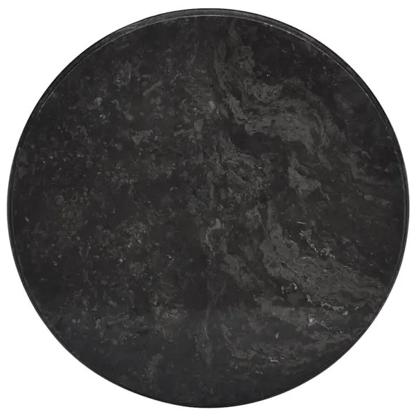 Ümmargune must marmorist lauaplaat, Ø 50 x 2,5 cm – 5