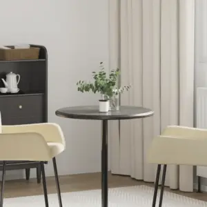 Ümmargune marmorist lauaplaat, must, Ø 60 x 2,5 cm