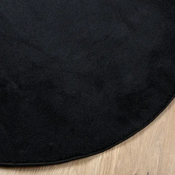 Ümmargune lühikese karvaga vaip OVIEDO, must, Ø 120 cm – 4
