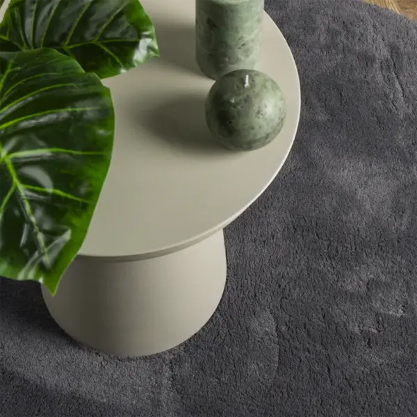 Ümmargune vaip HUARTE, pestav, libisemiskindel, antratsiithall, Ø 80 cm – 7