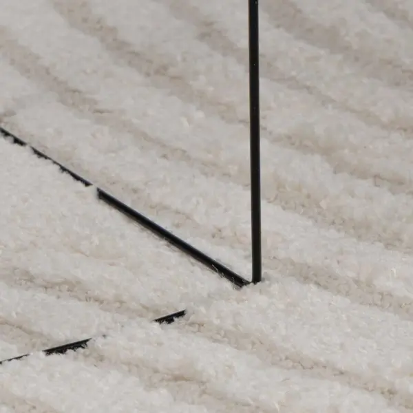 Ümmargune kreemikas põrandavaip Galati, Ø 120 cm, polüester – 6