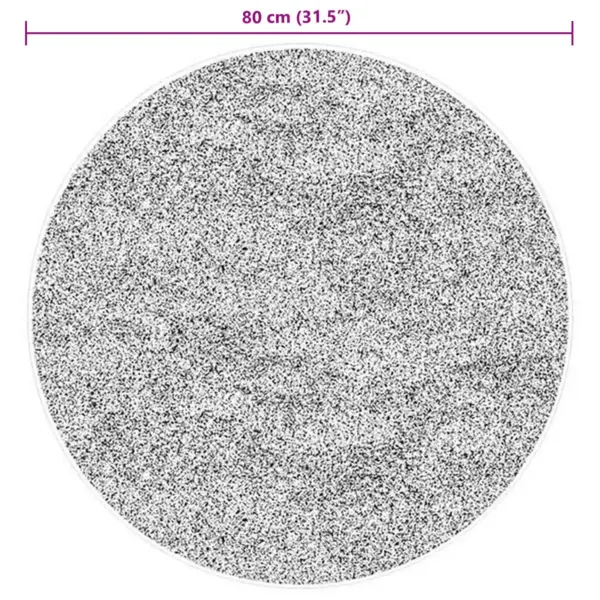 Ümmargune alavaip Huarte, pruun polüester, Ø 80 cm, libisemisvastane – 8