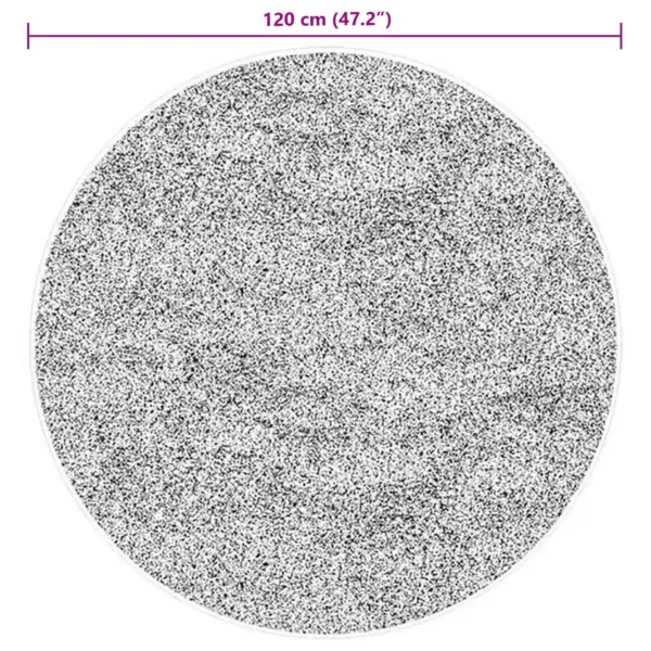 Ümmargune libisemisvastane vaip Huarte, pruun polüester, Ø 120 cm – 10