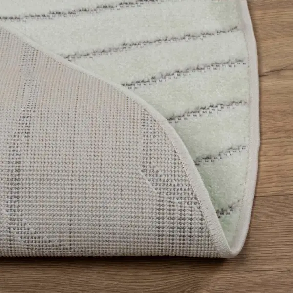 Ümmargune vaip Palmeras, roheline polüester, Ø 120 cm, libisemisvastane – 4