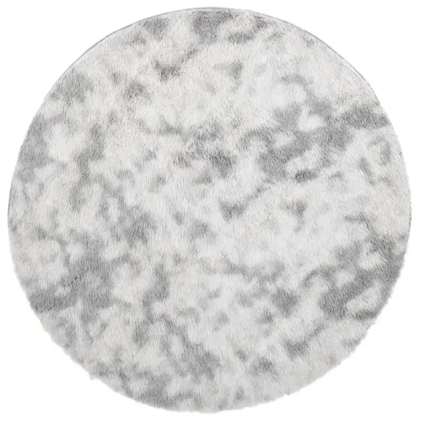 Ümmargune kõrge narmaga shaggy vaip NAVARRA, hõbehall, 160 x 160 cm – 2