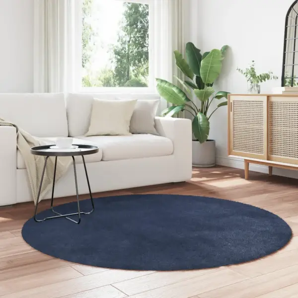 Ümmargune kõrge narmaga Shaggy vaip NAVARRA, tumesinine, 160 cm – 3