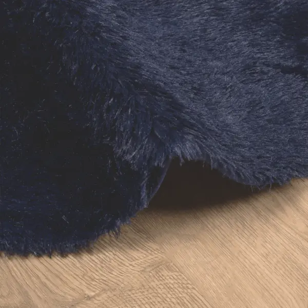 Ümmargune kõrge narmaga Shaggy vaip NAVARRA, tumesinine, 160 cm – 5