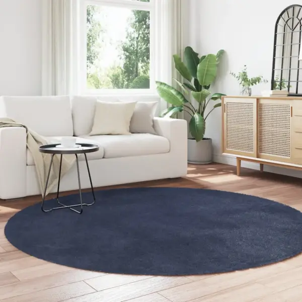 Ümmargune kõrge narmaga shaggy vaip NAVARRA, tumesinine, 200 cm – 3