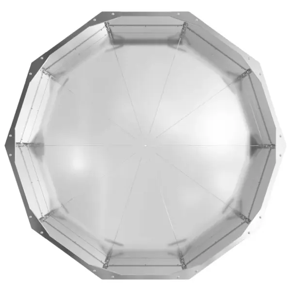 Ümmargune taimekast, hõbedane tsingitud teras, 90 x 90 x 35 cm – 6