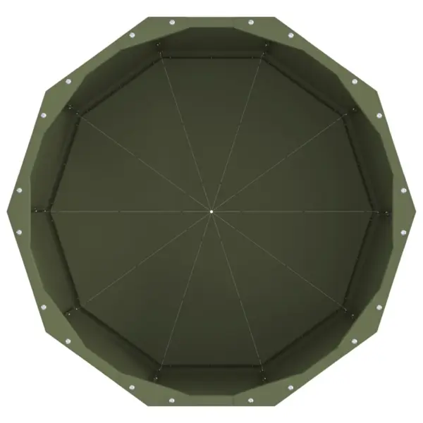 Ümmargune terasest taimekast, oliivroheline, 60 x 60 x 35 cm – 6