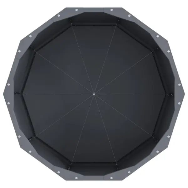 Ümmargune terasest taimekast, antratsiit, 60 x 60 x 35 cm – 6