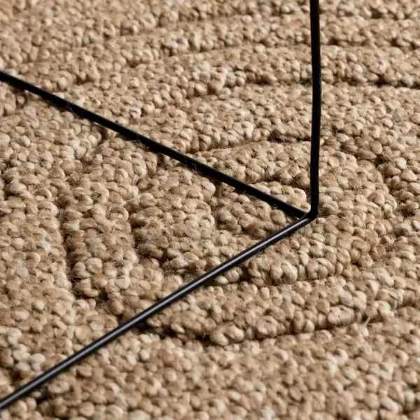 Ümmargune polüestervaip Agira moire mustriga, neutraalne, Ø 200 cm – 5