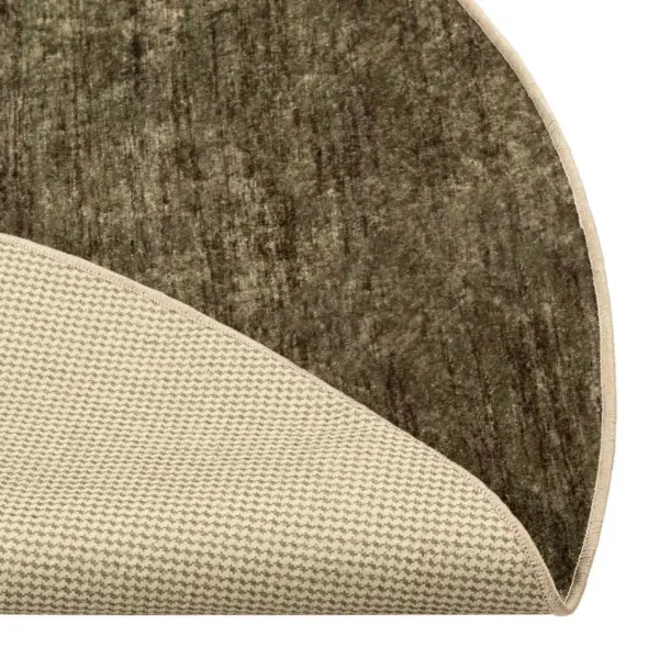 Ümmargune vaip Marsa libisemisvastase PVC põhjaga, metsaroheline, Ø 120 cm – 4