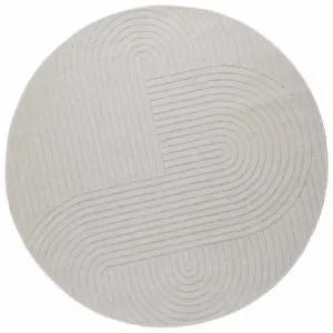 Ümmargune libisemisvastane vaip Palmeras, cream, polüester, Ø 160 cm