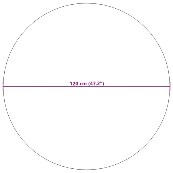 Ümmargune vaip Palmeras, kreemjas, Ø 120 cm, libisemisvastase tagusega, polüester – 8