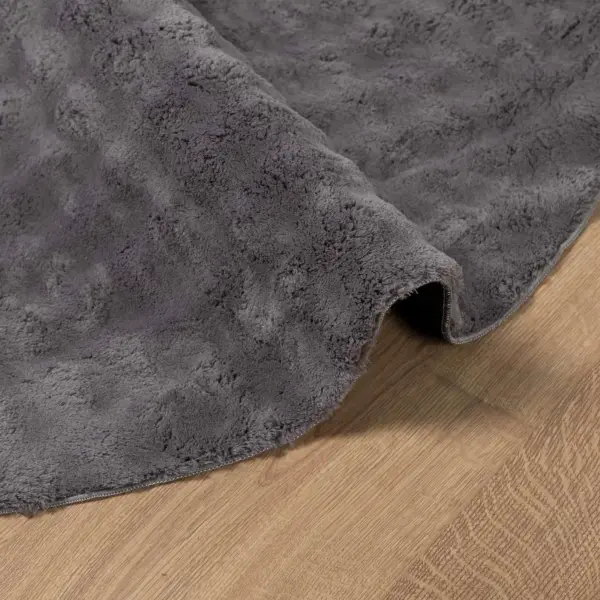 Ümmargune vaip Sirolo, antratsiit, Ø 120 cm, polüester, libisemisvastane – 5