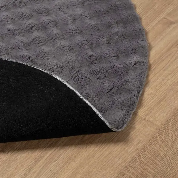 Ümmargune vaip Sirolo, antratsiit, Ø 200 cm, polüester, libisemisvastane – 4