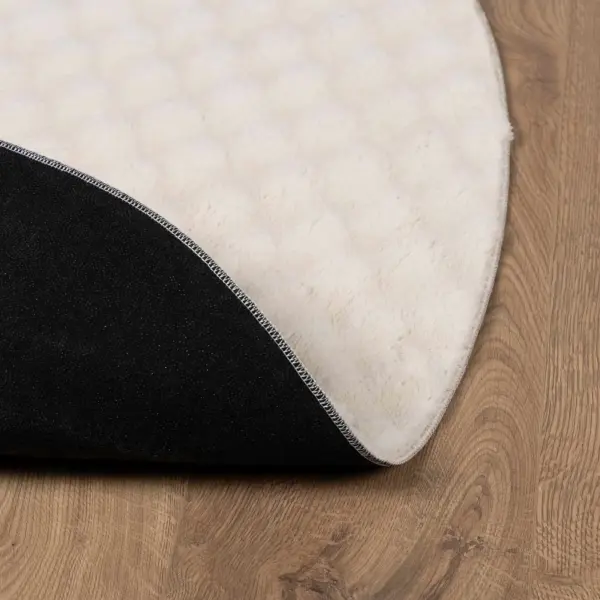 Ümmargune vaip Sirolo, beež polüester, Ø 200 cm, libisemisvastane - 4
