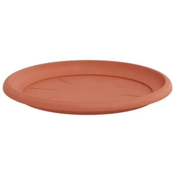 Ümmargused plastist lillealused siseruumidesse ja õue, kohviroosa, 6 tk, Ø 27 x 2,5 cm – 5
