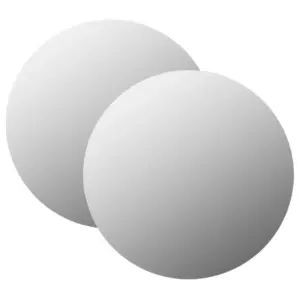 Ümmargused klaasist seinapeeglid, 2 tk, hõbedane, 70 cm