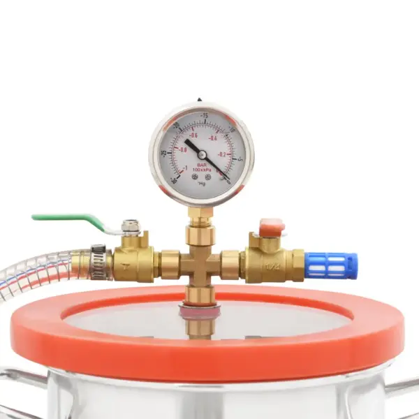 Roostevabast terasest vaakumkamber akrüülkaane ja mõõdikutega, 3,7 l, 19 x 12 cm – 5