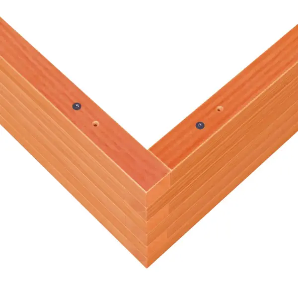 Puidust aia taimekast, vahapruun, täismännipuit, 110 x 110 x 23 cm – 8