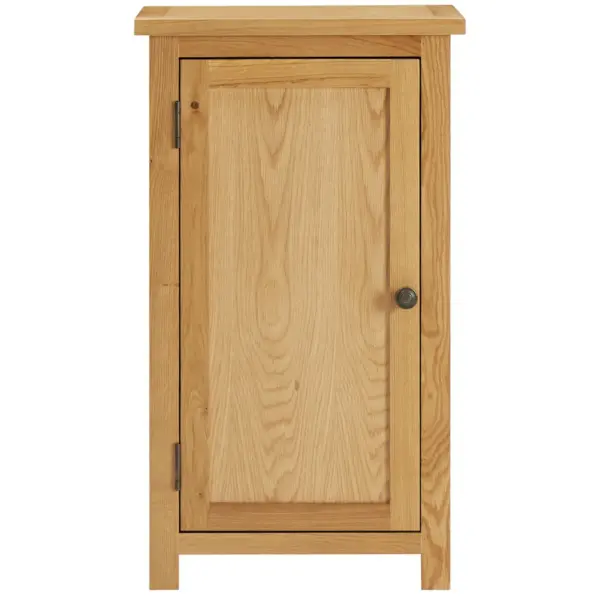 Väike tammepuidust puhvetkapp 1 ukse ja 3 riiuliga, 45 x 32 x 85 cm – 3