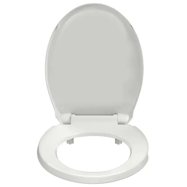 Vaikselt suletav WC-prill-laud, valge ovaalne, polüpropüleen, 46 x 35 cm – 4