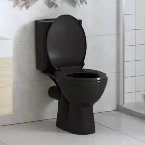 Vaikselt sulguv prill-laud kiirvabastusega, must, 42,5 x 34 cm