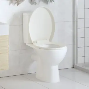 Vaikselt sulguv prill-laud kiirvabastusega, valge, polüpropüleen, 45,5 x 37,5 cm