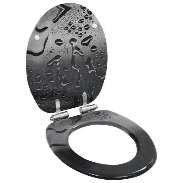 Vaikselt sulguvad MDF prill-lauad veepiisa disainiga, hall, 2 tk – 2