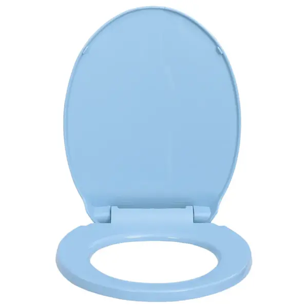Vaikselt sulguv ovaalne WC prill-laud, sinine, polüpropüleenplastik, 42,5 x 35 cm – 4