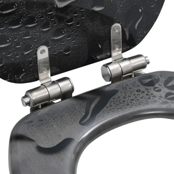 Vaikselt sulguv WC prill-laud veepiisa disainiga, hall MDF – 6