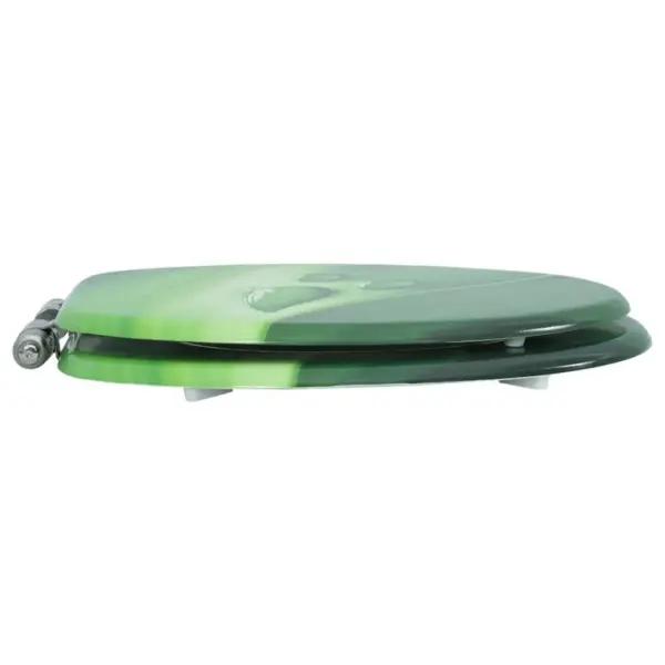 Vaikselt sulguv WC prill-laud, MDF, roheline veetilgadisainiga – 5