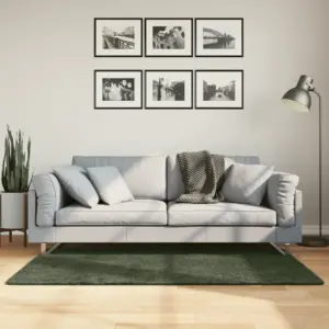 Pestav lühikese narmaga vaip HUARTE, metsaroheline, 80 x 150 cm