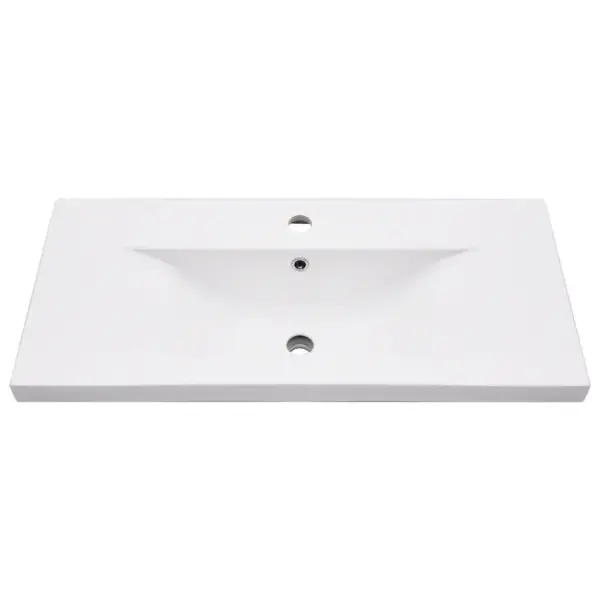 Valge valamuraam sisseehitatud keraamilise valamuga, pulbervärvitud raud, 79 x 38 x 83 cm – 6