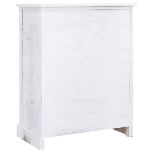 Valge 4-sahtliga kummut, paulownia- ja paplipuidust, 60 x 30 x 75 cm – 5