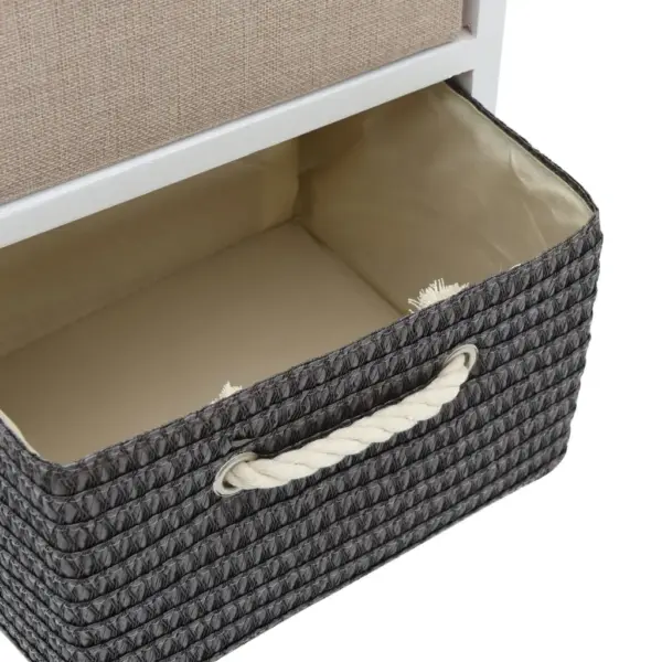 Valge 4-sahtliga puidust hoiukapp köiest käepidemetega, 35 x 27 x 86 cm – 7