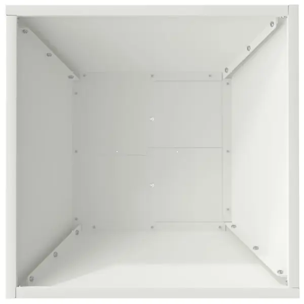 Valge trapetsikujuline metallist aiapott, külmvaltsitud teras, 40 x 40 x 15 cm – 8