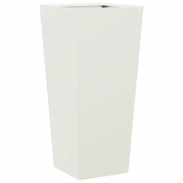 Kõrge aiataimekast põhjaga, valge külmvaltsitud teras, 35 x 35 x 75 cm – 2